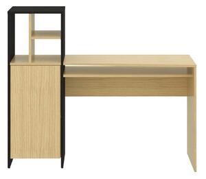 Temahome mitch scrivania in legno nobilitato disponibile in due finiture, colore nero