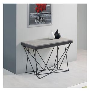 Pezzani excel consolle allungabile con struttura in metallo e top in laminato ecologico, colore grey, misure piano 120 x 45 x h 75 - allungabile a 270