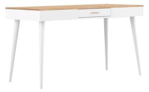 Temahome horizon scrivania con cassetto, colore bianco