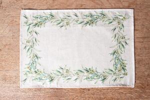 Set di 2 tovagliette americane colazione coppia tovagliette 35 X 50 CM in misto lino stampa floreale fiori morbide resistenti eleganti made in italy