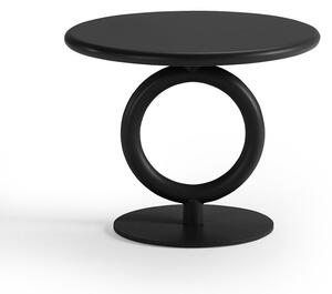 Sancal totem tavolino da salotto in metallo e mdf, colore nero