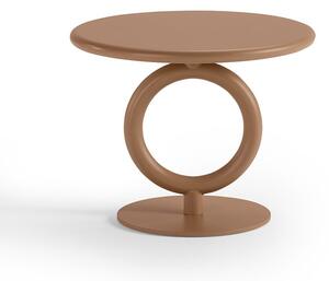 Sancal totem tavolino da salotto in metallo e mdf, colore marrone