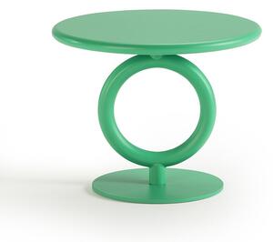 Sancal totem tavolino da salotto in metallo e mdf, colore verde bosco