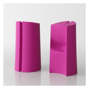 Servettocose kalispera sgabello in polietilene adatto sia per indoor che outdoor, colore fucsia