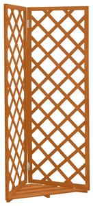 Traliccio ad Angolo Arancione 50x50x145 cm in Massello di Abete