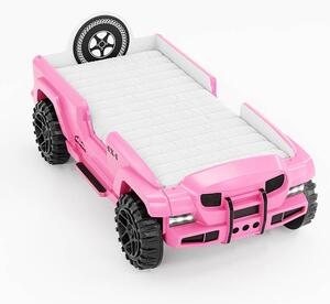 Letto a forma di jeep disponibile in tre diversi colori, colore rosa