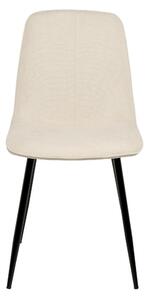 Somcasa sedia marleen rivestita in tessuto con struttura in metallo, colore beige