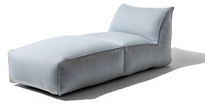 Gart chaise longue linea puffone in tessuto da esterno, colore perla, dimensione profondità cm 145