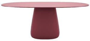 Qeeboo cobble table top hpl tavolo da esterno disegnato da elisa giovannoni, colore indian red, dimensione l190 x p119 x h75