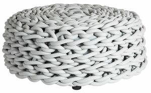 Covo rebels pouf in neoprene intrecciato, colore light grey, dimensione diam- cm 100 x altezza cm 40