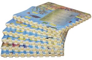 Tappeto Puzzle In Eva 24 Pezzi 61x61 Cm Multicolore