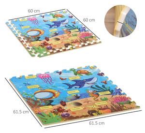 Tappeto Puzzle In Eva 24 Pezzi 61x61 Cm Multicolore