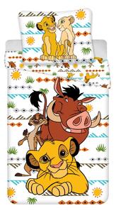 Biancheria da letto per bambini in cotone per letto singolo 140x200 cm Lion King Africa - Jerry Fabrics