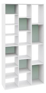 Bizzotto arctic 2836 libreria in legno, colore verde salvia