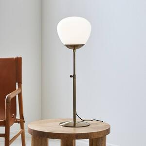 Markslöjd Lampada da tavolo Rise, altezza 75 cm, ottone antico, ferro, vetro