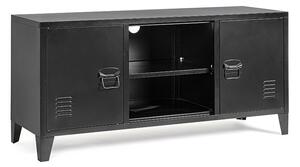 Bizzotto cambridge mobile porta tv in stile industrial, colore nero