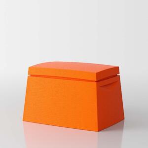 Servettocose big box contenitore multiuso in polietilene in diverse finiture, colore arancione