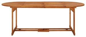 Tavolo da Pranzo per Esterni 220x90x75cm Legno Massello Acacia
