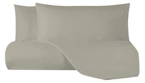 Set copripiumino federe parure copripiumino flanella caldo cotone 100% cotone Made in Italy SABBIA - SINGOLO