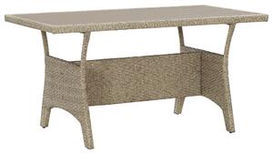 Tavolo da Giardino Grigio 120x70x66 cm in Polyrattan