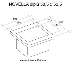 Mobile Lavatoio Sospeso 50,5x50,5x56 Cm 2 Ante Montegrappa Novella Dipiù Bianco