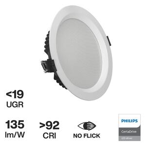 Faro LED da Incasso 32W, Foro Ø175mm, PHILIPS DRIVER CRI92 UGR19 Colore Bianco Naturale 4.000K