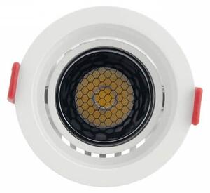 Faro LED da Incasso 12W, Orientabile CRI92 Foro Ø75mm, Bianco CCT, UGR11 Colore Bianco Variabile CCT