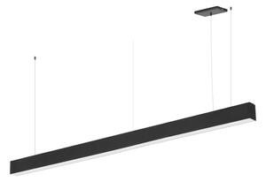 Lampada Lineare LED a Sospensione 55W 150cm nera, PHILIPS driver CCT Colore Bianco Variabile CCT