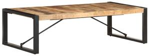 Tavolino da Salotto 140x70x40 cm in Legno di Mango Grezzo