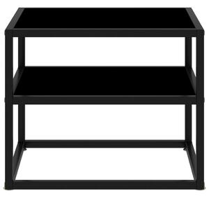 322852 Console Table Black 50x40x40 cm Tempered Glass