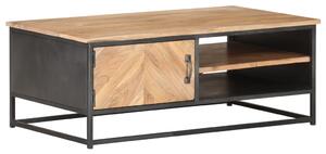 Tavolino da Salotto 90x50x35 cm in Legno Massello di Acacia
