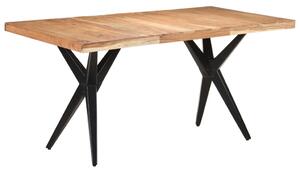 Tavolo da Pranzo 160x80x76 cm in Legno Massello di Acacia