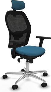 Sedia da ufficio con poggiatesta Jorquera Piqueras y Crespo 3D086N2 Nero Verde petrolio
