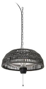 Riscaldatore radiante a sospensione Calenza, nero, Ø 50 cm, 1.500 W, alluminio Lucande, Calenza, Nero, Metallo, Moderno