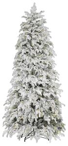 Albero di Natale Artificiale Innevato 240 cm 87 Rami 400 Luci LED Pino Verde