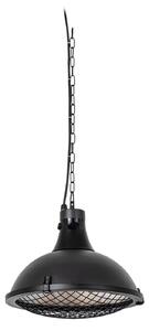 Riscaldatore radiante a sospensione Ormio, nero, Ø 43 cm, IP44 - Lucande Lucande, Ormio, Nero, Alluminio, Moderno