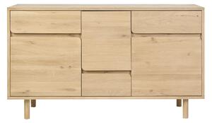 Mobiletto da bagno in legno chiaro rovere massiccio L140 cm SINCLAIR