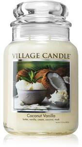Village Candle Coconut Vanilla candela profumata (Glass Lid) 602 g
