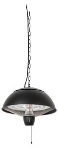 Riscaldatore radiante a sospensione Theriona, nero, Ø 42 cm, IP24 - Lucande Lucande, Theriona, Nero, Alluminio, Moderno