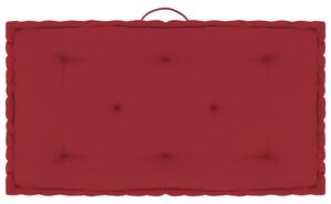 Cuscino per Pallet e Pavimento Rosso Borgogna 73x40x7 cm Cotone