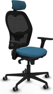 Sedia da ufficio con poggiatesta Jorquera Piqueras y Crespo 3D036G2 Nero Verde petrolio