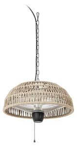 Riscaldatore radiante a sospensione Calenza, beige, Ø 50 cm, 1.500 W, alluminio Lucande, Calenza, Beige, Metallo, Moderno