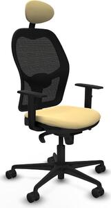 Sedia da ufficio con poggiatesta Jorquera Piqueras y Crespo 1D036N1 Crema
