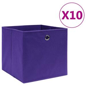 325213 Storage Boxes 10 pcs Non-woven Fabric 28x28x28 cm Purple