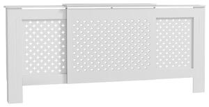 HOMCOM Copritermosifone a griglia con lunghezza regolabile, 136-200x21,5x91,7 cm, bianco | Aosom Italy