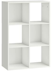 HOMCOM Libreria Salvaspazio a 3 ripiani Verticale con Anti-ribaltamento per Soggiorno, Camera e ufficio, 61,5x29,5x91,5 cm, Bianco | Aosom Italy
