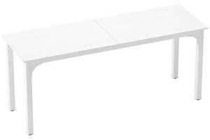 HOMCOM Scrivania per Computer 180 cm con Grande Piano per 2 Persone, per Lavoro da Casa o Studio, Bianco | Aosom Italy
