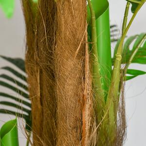 Pianta Artificiale Palma H185 Cm Con Vaso Verde