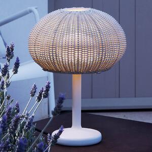 Bover Garota Mini lampada LED da tavolo esterni, Crema / Ambra, Alluminio, Design