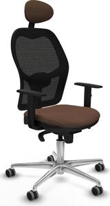 Sedia da ufficio con poggiatesta Jorquera Piqueras y Crespo 1D086G1 Nero Marrone scuro